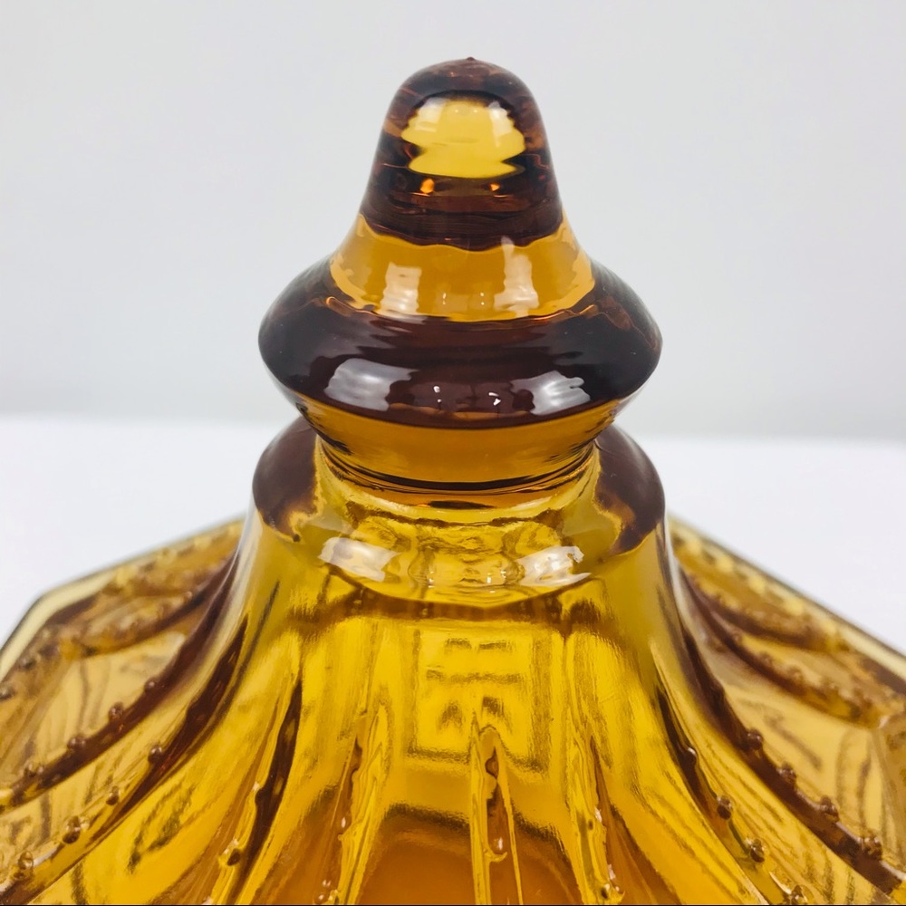 Vintage Amber Imperial Glass Candy Dish - Picture 5 of 15